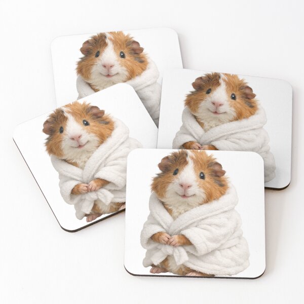 Item preview, Cozy Abyssinian Guinea Pig in a Bathrobe designed and sold by Sillytoe.