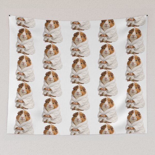 Item preview, Cozy Abyssinian Guinea Pig in a Bathrobe designed and sold by Sillytoe.