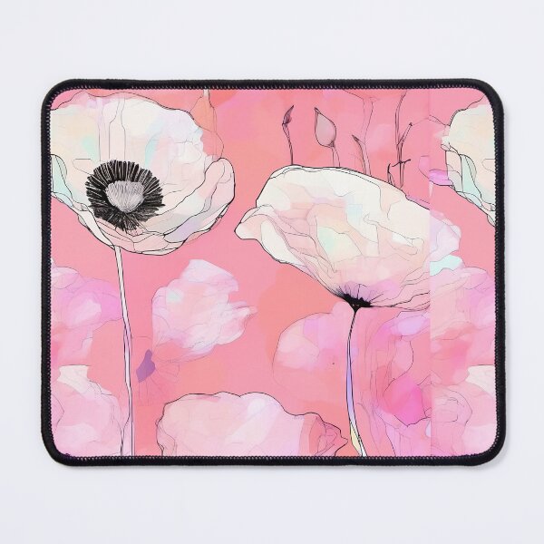 Item preview, PINK POPPY V002 Peach Rose Blush Pen Pencil Ink Watercolor Art Print Party Decoration~Baby/Bridal/Wedding/Birthday Gift Favor designed and sold by Spinning Plates 360.