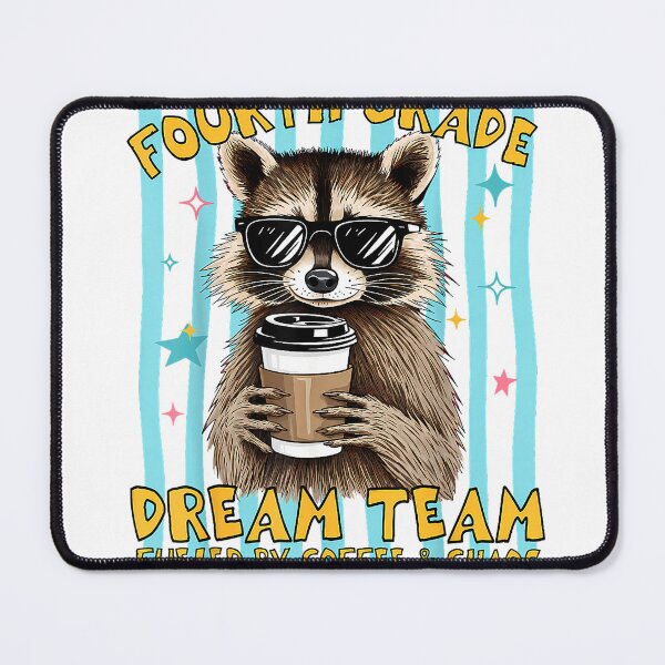 Item preview, Fourth 4th Grade Dream Team Raccoon Teacher Back to School T-Shirt designed and sold by Djtahar15.