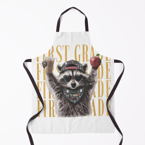 Item preview, First Grade Funny Feral Raccoon Teacher Back to School T-Shirt designed and sold by all-shp.
