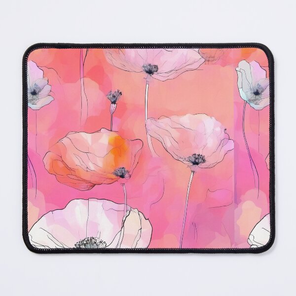 Item preview, PINK POPPY V003 Peach Rose Blush Pen Pencil Ink Watercolor Art Print Party Decoration~Baby/Bridal/Wedding/Birthday Gift Favor designed and sold by Spinning Plates 360.