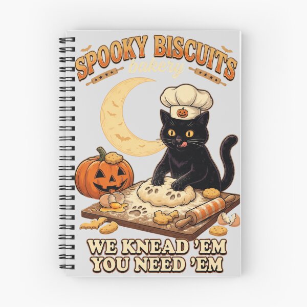 Item preview, Spooky Biscuits Bakery Funny Black Cat Halloween Pumpkin designed and sold by CF_VintageDesign.
