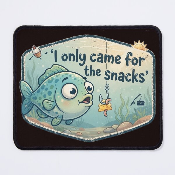 Item preview, I Only Came For The Snacks Funny Fishing Humor Design designed and sold by Evelashop.