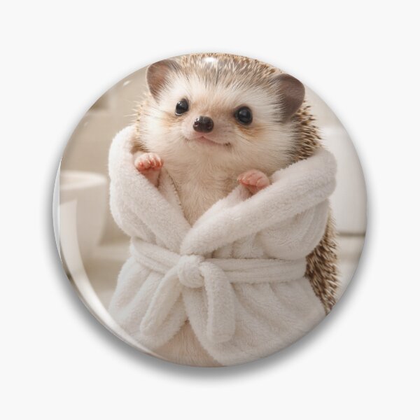 Item preview, African Pygmy Hedgehog Wearing a Bathrobe designed and sold by Sillytoe.