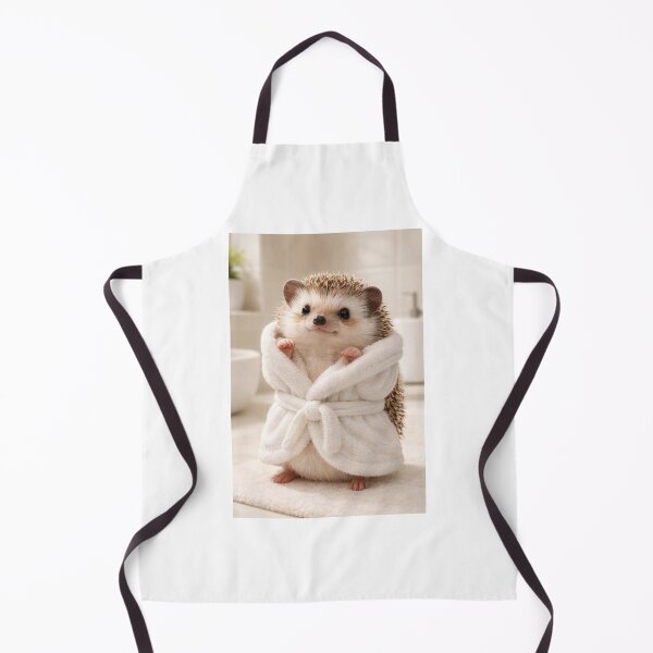 Item preview, African Pygmy Hedgehog Wearing a Bathrobe designed and sold by Sillytoe.