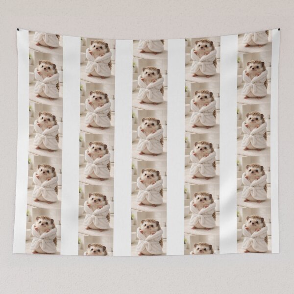 Item preview, African Pygmy Hedgehog Wearing a Bathrobe designed and sold by Sillytoe.
