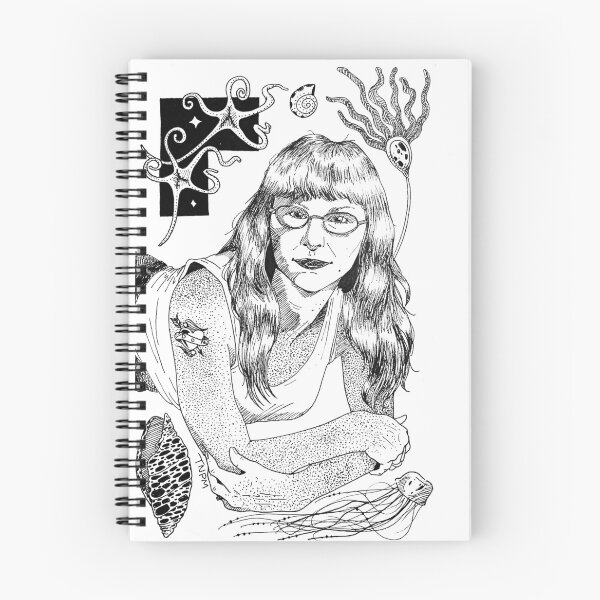 Item preview, Woman laying amongst sea oddities designed and sold by TNPM.art.