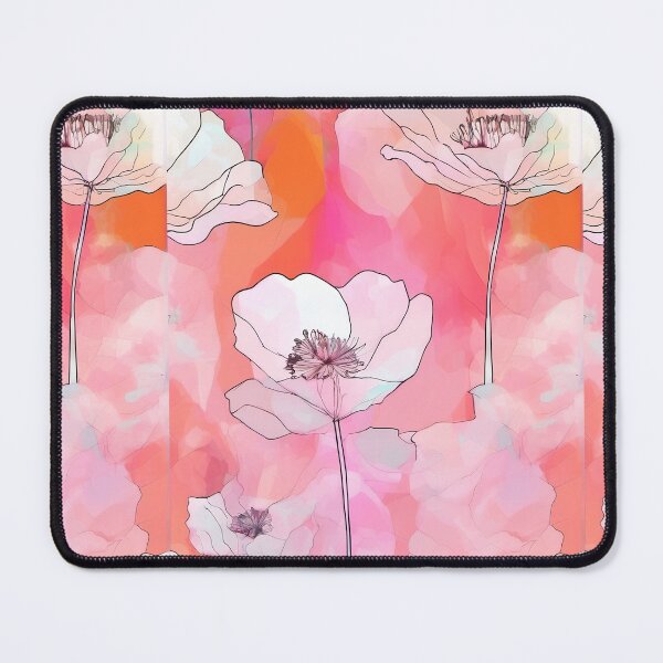 Item preview, PINK POPPY V005 Peach Rose Blush Pen Pencil Ink Watercolor Art Print Party Decoration~Baby/Bridal/Wedding/Birthday Gift Favor designed and sold by Spinning Plates 360.