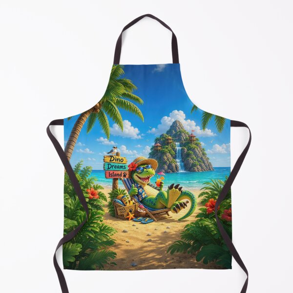 Item preview, Dino Dreams Island – Tropical Vacation Dinosaur designed and sold by Ray's Photos & Art.