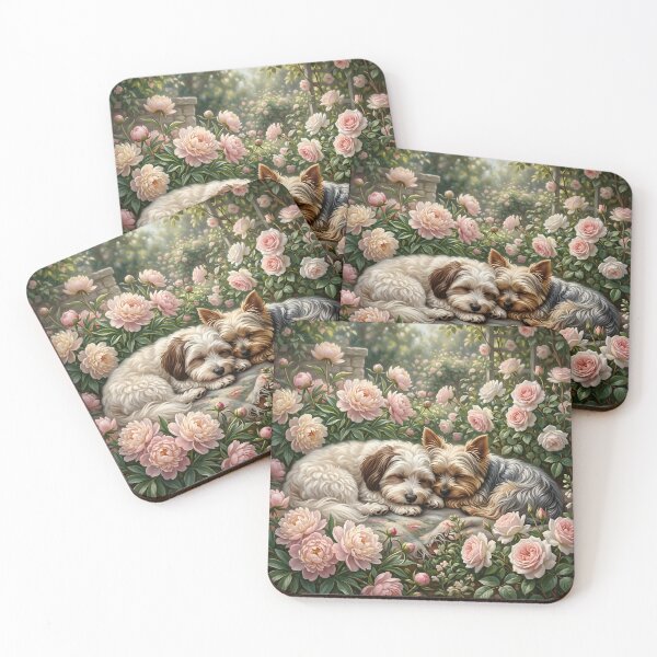 Item preview, Peaceful Puppies Slumber in the Garden designed and sold by The She Shed.