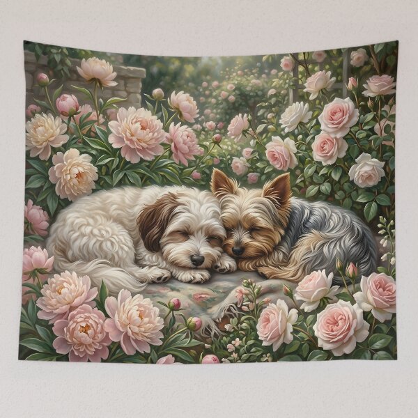 Item preview, Peaceful Puppies Slumber in the Garden designed and sold by The She Shed.