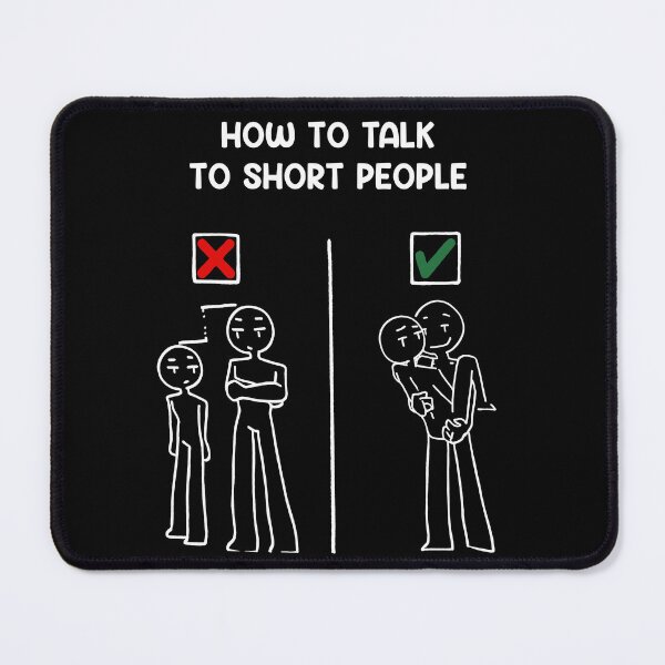 Item preview, How to Talk to Short People funny height difference designed and sold by KatieThomShop.