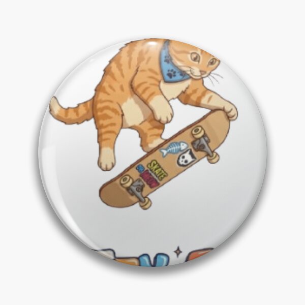 Item preview, Cute Cat Skateboarding - Kitty-Flip Art designed and sold by cutbeastfactory.