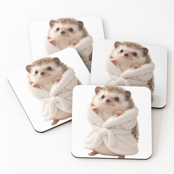 Item preview, Cozy African Pygmy Hedgehog in a Bathrobe designed and sold by Sillytoe.