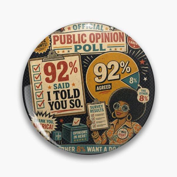 Item preview, 92% Said I Told You So | Funny Retro Poll Satire designed and sold by The People’s Punchline.