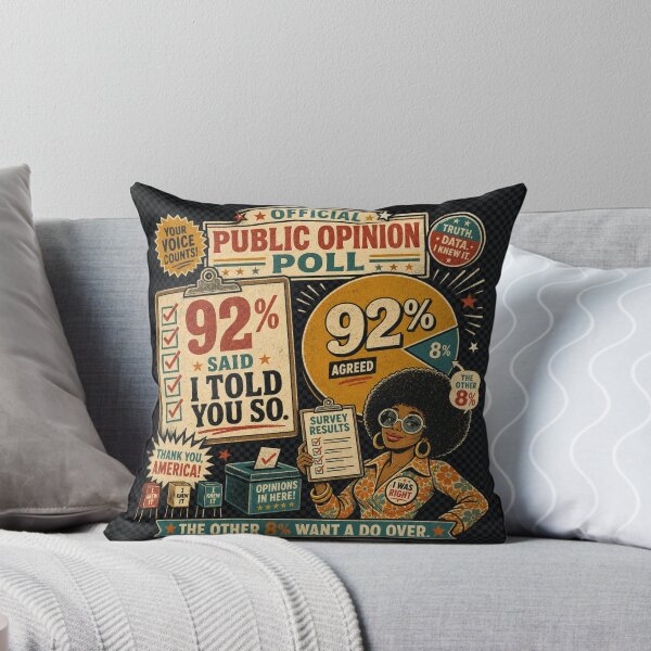 Item preview, 92% Said I Told You So | Funny Retro Poll Satire designed and sold by The People’s Punchline.