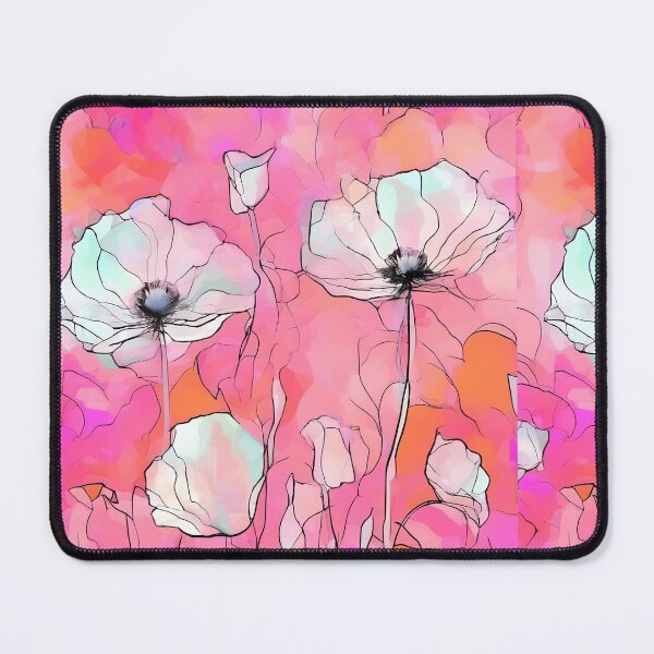 Item preview, PINK POPPY V010 Peach Rose Blush Pen Pencil Ink Watercolor Art Print Party Decoration~Baby/Bridal/Wedding/Birthday Gift Favor designed and sold by Spinning Plates 360.