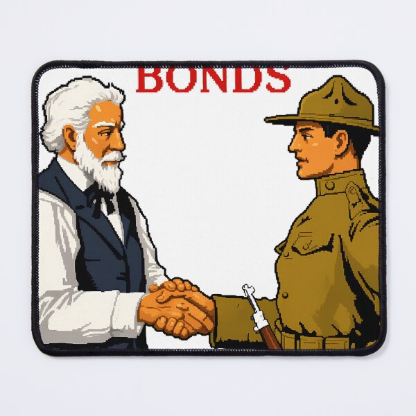Item preview, Pixel Art WWI Father Son Handshake Cutout designed and sold by aigcx.