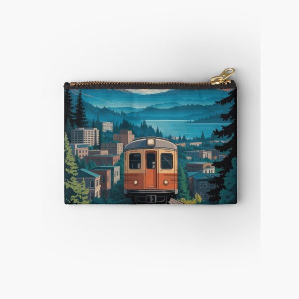 Item preview, Tacoma Washington Vintage Mountain Train Travel Poster designed and sold by CalderRowan.