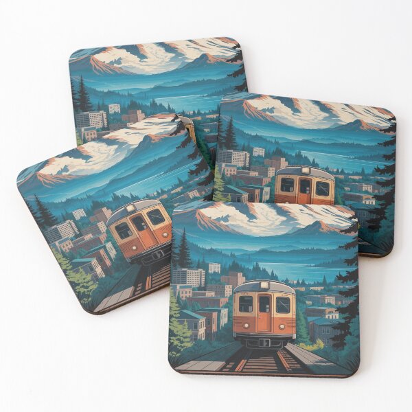 Item preview, Cartel de viaje antiguo del tren de montaña de Tacoma, Washington designed and sold by CalderRowan.