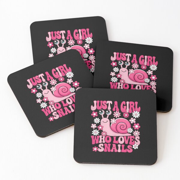 Item preview, Just a Girl Who Loves Snails Cute Pink Snail Lover Gift Design designed and sold by MiALopezArt.