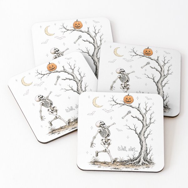 Item preview, Funny Skeleton Halloween Pumpkin Tree Gothic Design designed and sold by varin-studio.