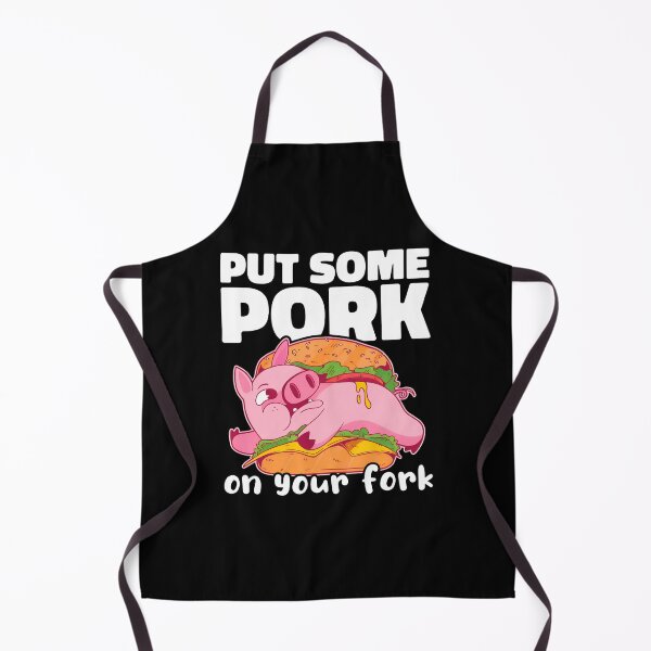 Item preview, Funny Pig Burger Pun "Put Some Pork On Your Fork" designed and sold by lehmanaapic.