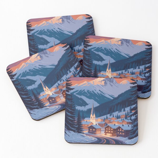 Item preview, Kitzbuhel Austria Vintage Alpine Winter Travel Poster designed and sold by CalderRowan.
