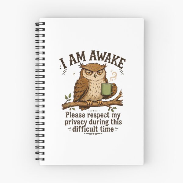 Item preview, Funny I Am Awake Owl Please Respect My Privacy designed and sold by leocreatives.
