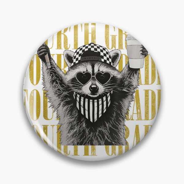 Item preview, Funny Fourth Grade Teacher Feral Raccoon Back to School T-Shirt designed and sold by Cafe18.