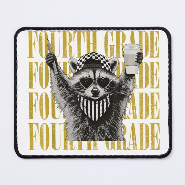 Item preview, Funny Fourth Grade Teacher Feral Raccoon Back to School T-Shirt designed and sold by Cafe18.