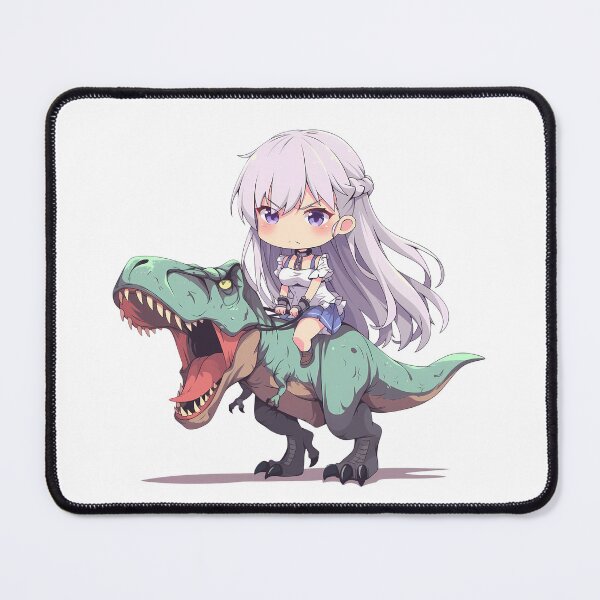 Item preview, Belfast Azur Lane Silver Chibi Dinosaur Voyage designed and sold by Dashsopaner.