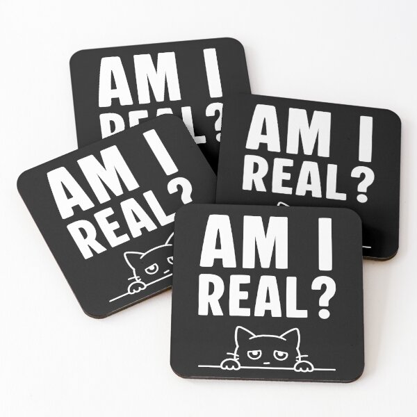 Item preview, Am I Real Funny Cat Existential Dread Gift designed and sold by Say It With Ink.