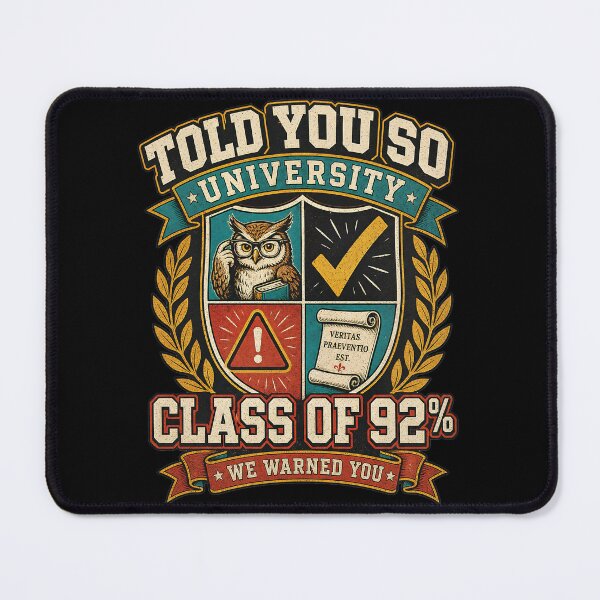 Item preview, Told You So University | Class of 92% designed and sold by The People’s Punchline.
