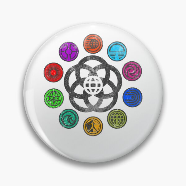 Item preview, World Center Symbol Surrounding Pavilion Badges designed and sold by Shamy-v8.