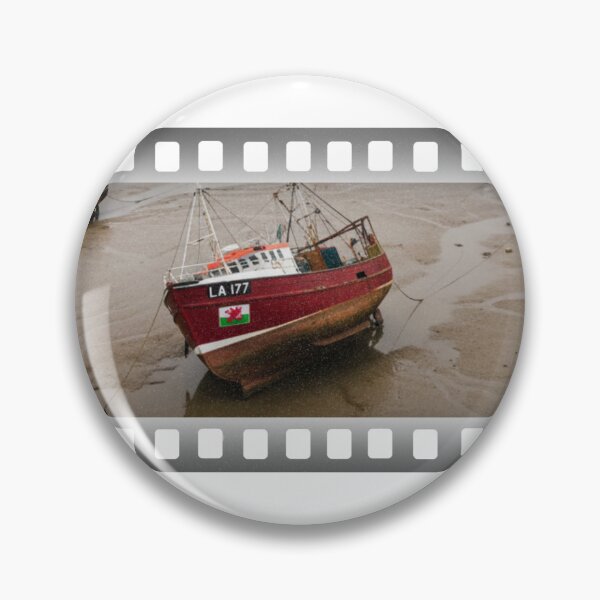 Item preview, Red Fishing Boat Shore Film designed and sold by drakisax.