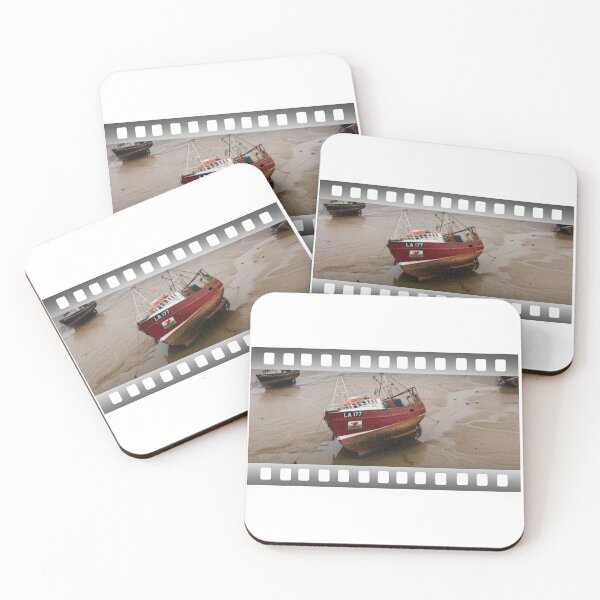 Item preview, Red Fishing Boat Shore Film designed and sold by drakisax.