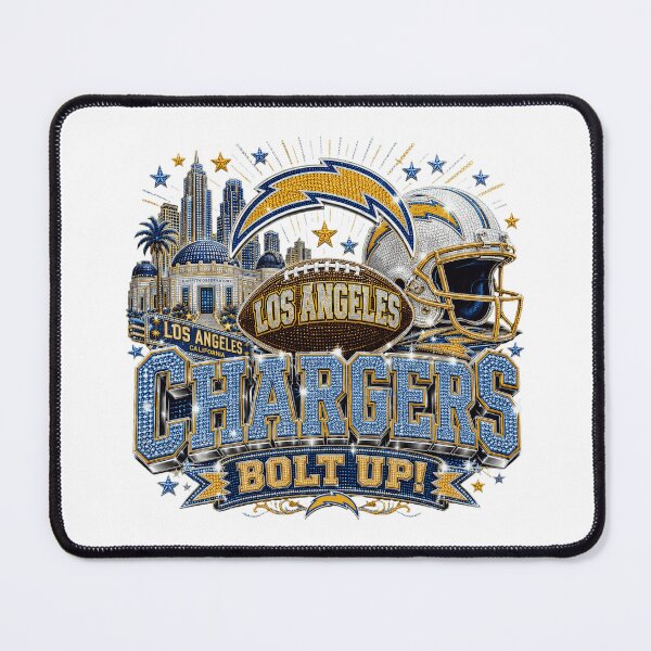 Item preview, Los Angeles Chargers Glitter Football Bling Design designed and sold by lanaifyke.