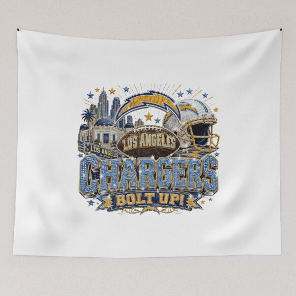 Item preview, Los Angeles Chargers Glitter Football Bling Design designed and sold by lanaifyke.