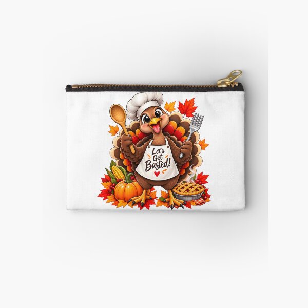 Item preview, Cute Funny Thanksgiving Turkey Chef Let’s Get Basted designed and sold by TinyWeird.