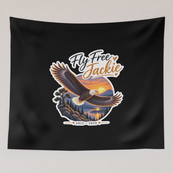 Item preview, Fly Free Jackie Big Bear Eagle Tribute designed and sold by Lina Caro.