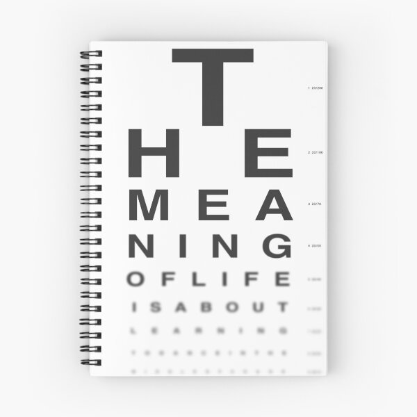 Item preview, The Meaning of Life is about .... (blurred Snellen chart eye visual acuity.) designed and sold by Pablo Carlos Budassi.