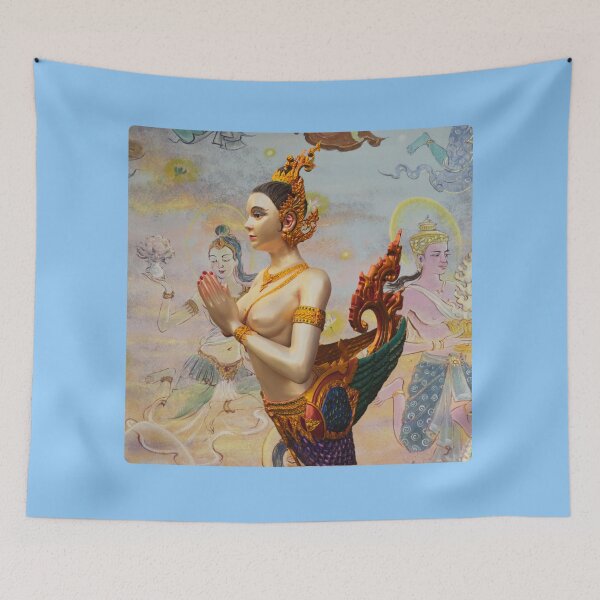 Item preview, Kinnaree Superimposed Over Colorful Mural designed and sold by Linklandiya.