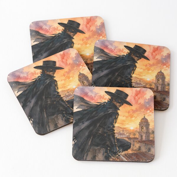 Item preview, Zorro on the Rooftops – Watercolor of the Masked Hero designed and sold by Astralia.