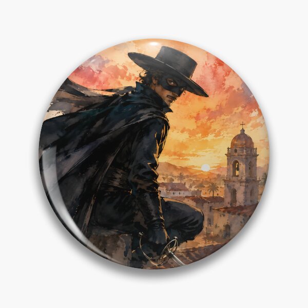 Item preview, Zorro on the Rooftops – Watercolor of the Masked Hero designed and sold by Astralia.