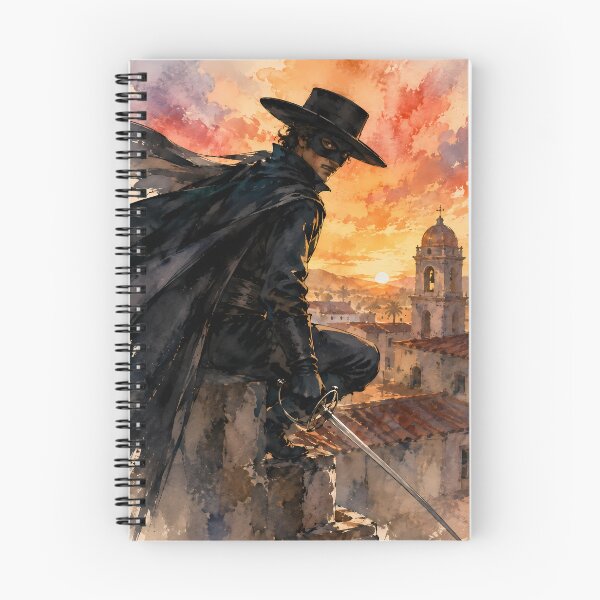 Item preview, Zorro on the Rooftops – Watercolor of the Masked Hero designed and sold by Astralia.