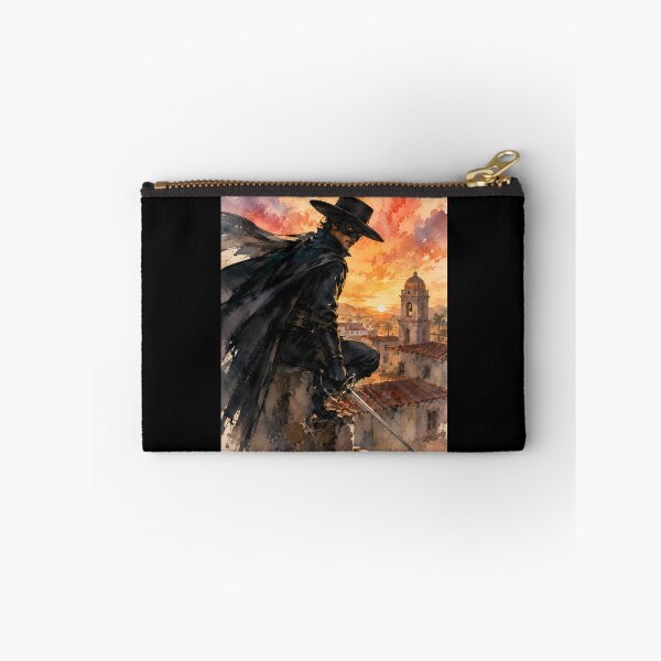 Item preview, Zorro on the Rooftops – Watercolor of the Masked Hero designed and sold by Astralia.