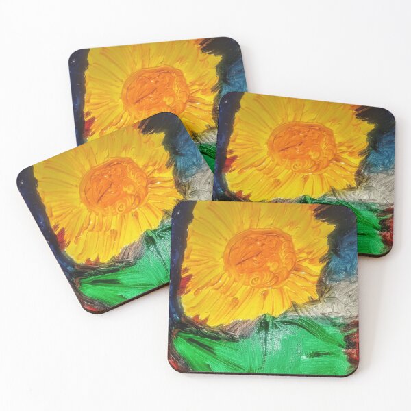 Item preview, Bold Impasto Sunburst Sunflower Artwork designed and sold by Sapphirajorie.