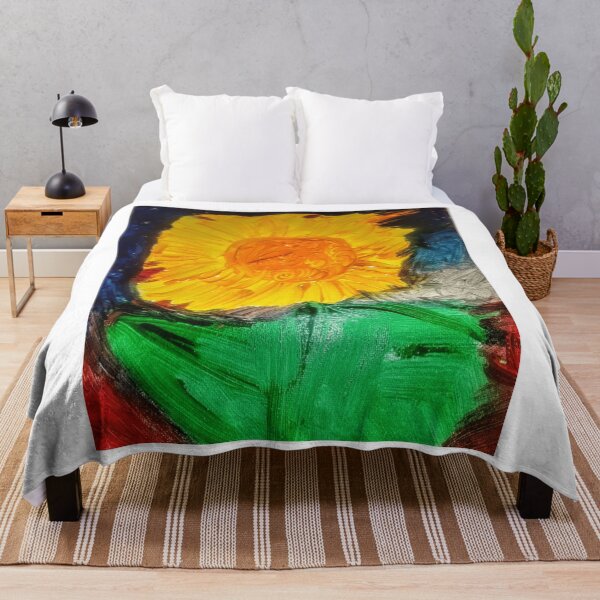 Item preview, Bold Impasto Sunburst Sunflower Artwork designed and sold by Sapphirajorie.